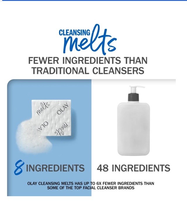 NEW Olay Cleansing Melts + Retinol Water-Activated Daily Facial Cleansers 32
