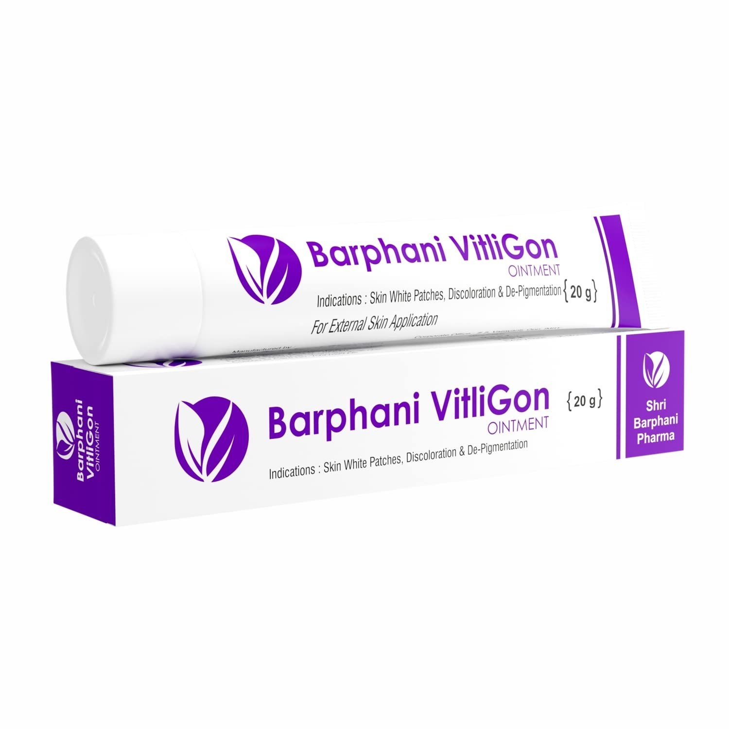 Barphani VitliGon -100% Natural Ayurvedic Vitiligo Cream 20gm ( pack of 4 )