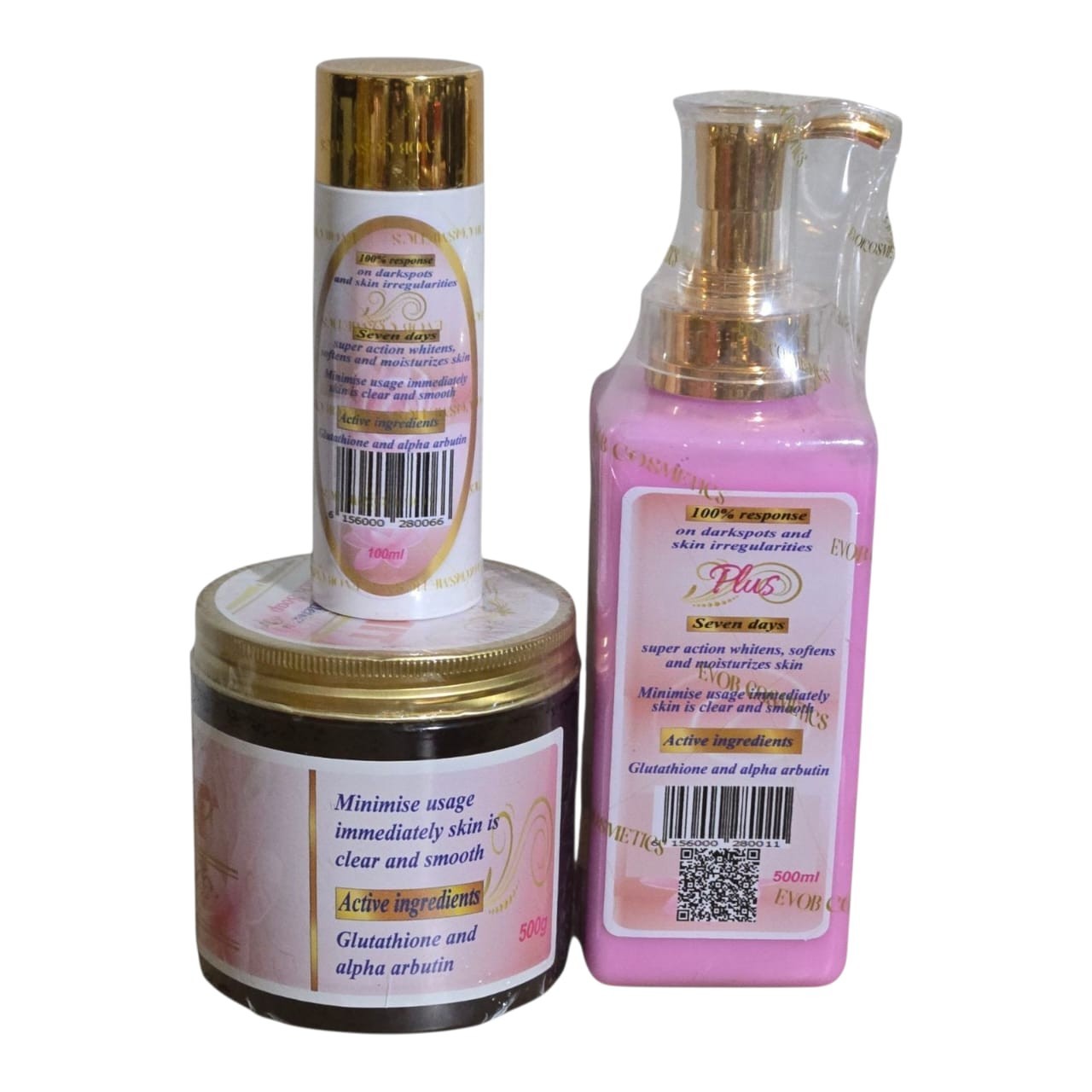 No Limit Plus Skin Milk, Mega Blast Serum And Creamy Black Soap With Evob Seal