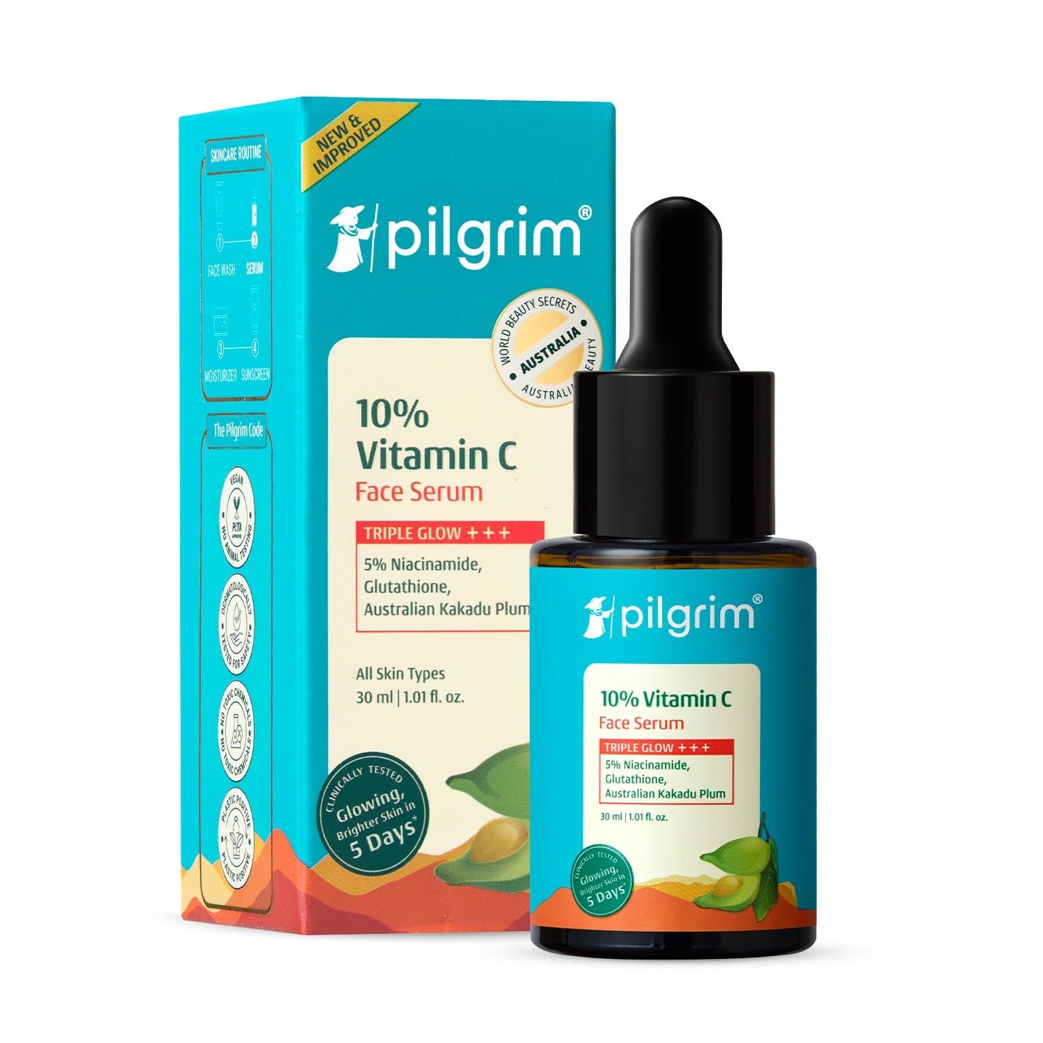 Pilgrim 10% Vitamin C Serum 30ml for Glowing Skin for Unisex