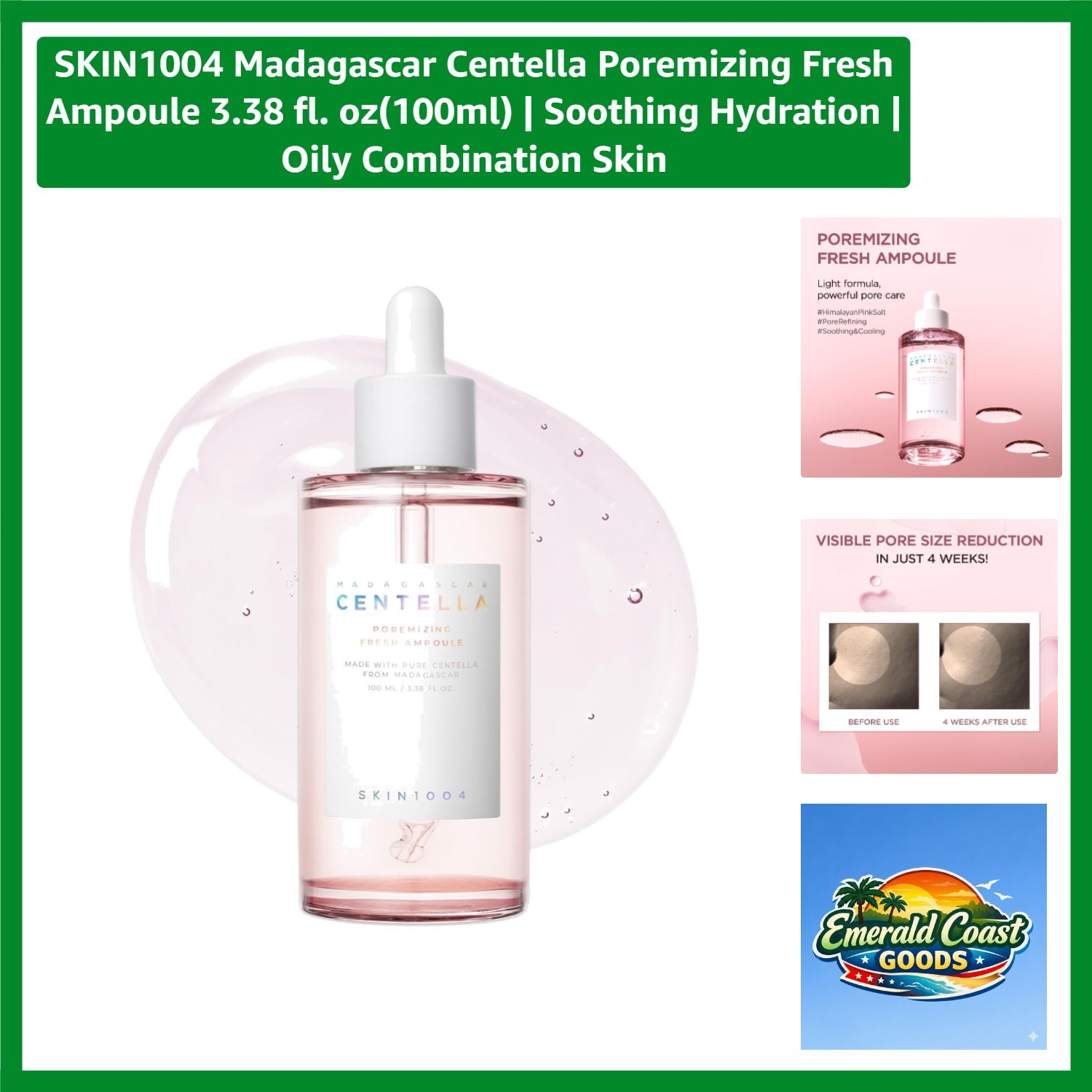 Madagascar Centella Poremizing Ampoule 100ml | Soothing Hydration for Oily Skin