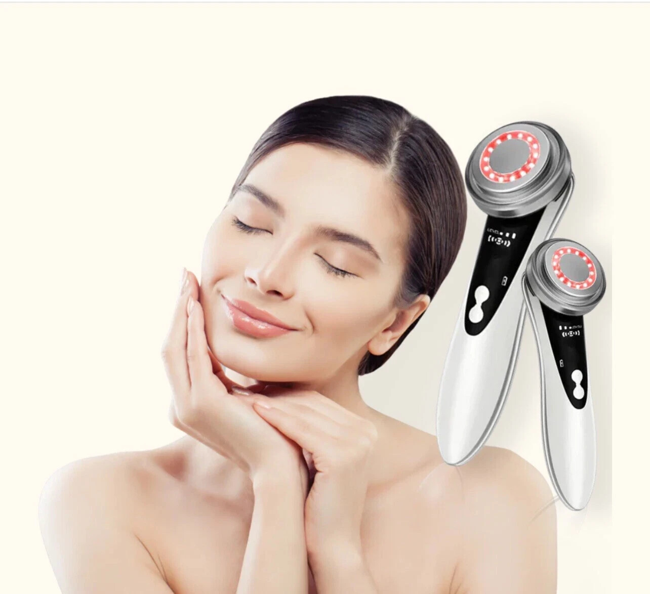 Olavita EMS Kit Anti-Aging Treatment Red Light Therapy Facial Wand