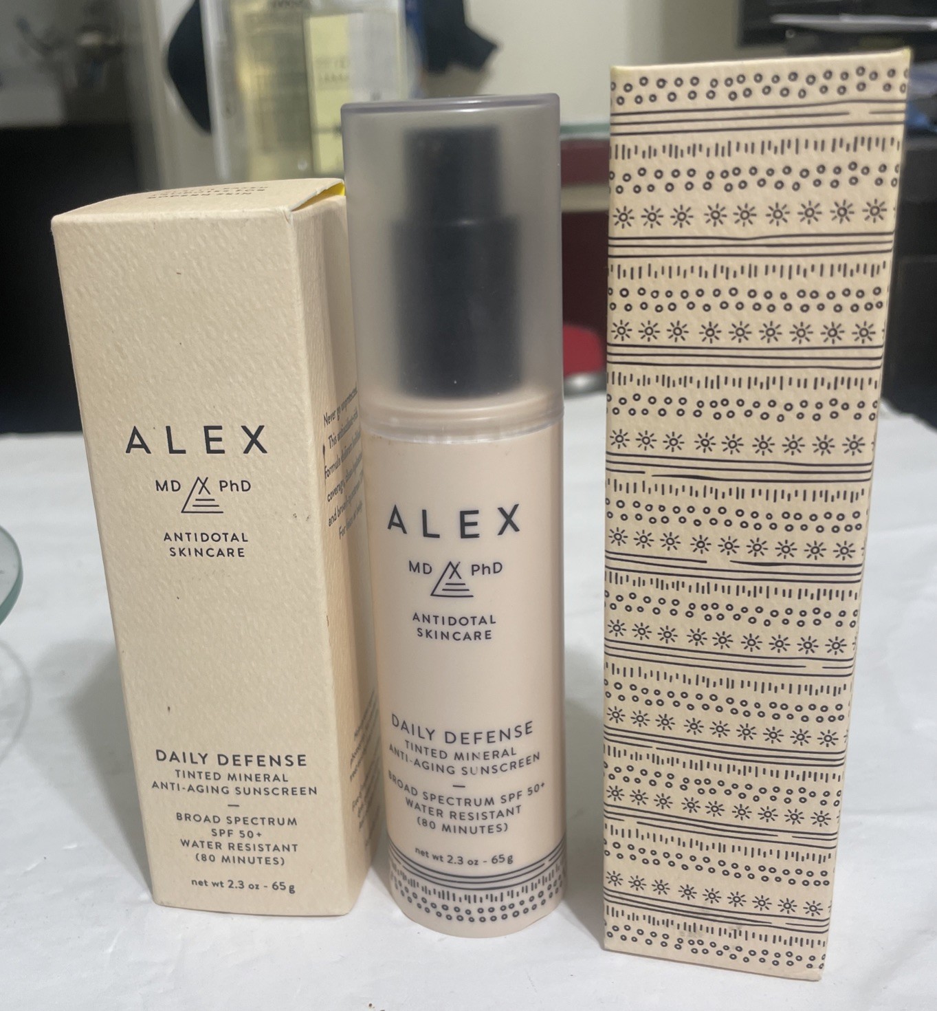 Alex MD PHD Tinted Mineral Anti-Aging Sunscreen SPF 50+ Water Resistant 2.3 oz
