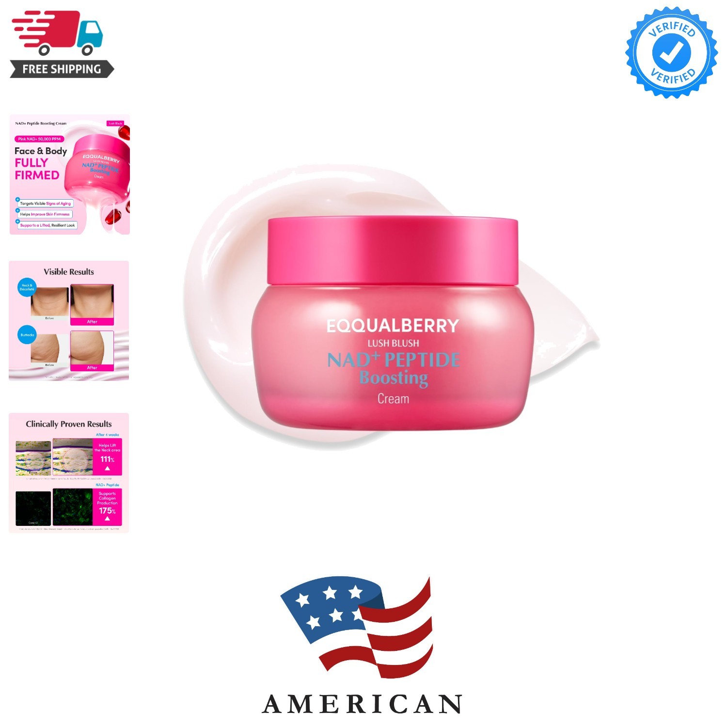 NAD+ Peptide Boosting Cream – NAD+ 5% & 13 Peptides Anti-Aging Korean Skincar…