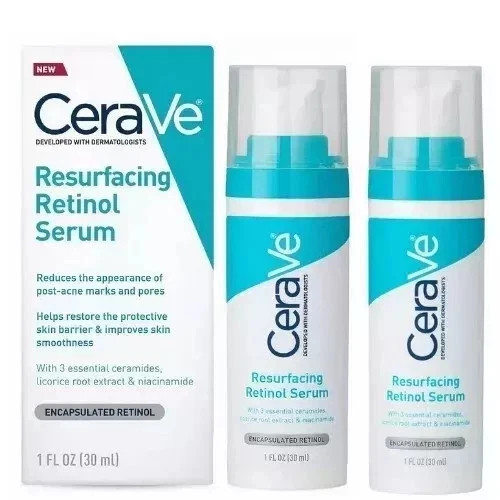 2pcs Cerave Resurfacing Retinol Serum 30 ml 1.0 fl oz