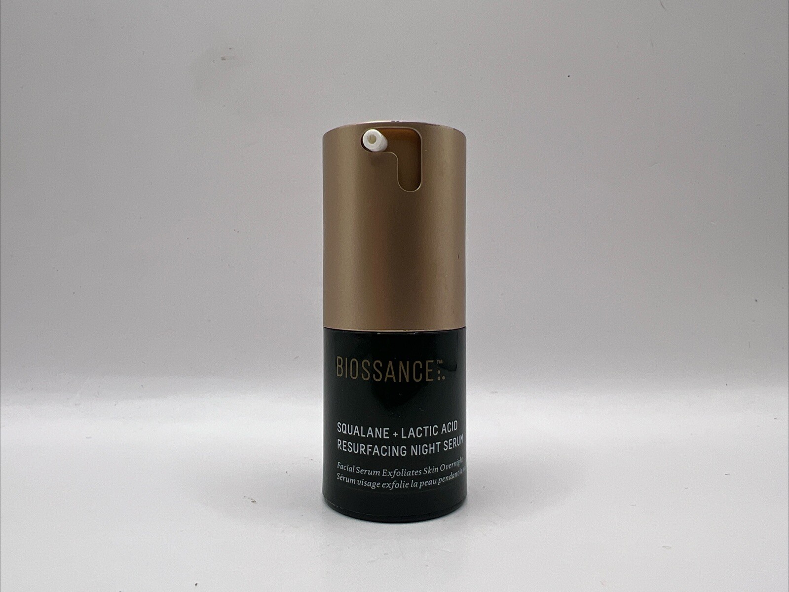 NEW Biossance Squalane + Lactic Acid Resurfacing Night Serum Travel 15ml/0.5oz