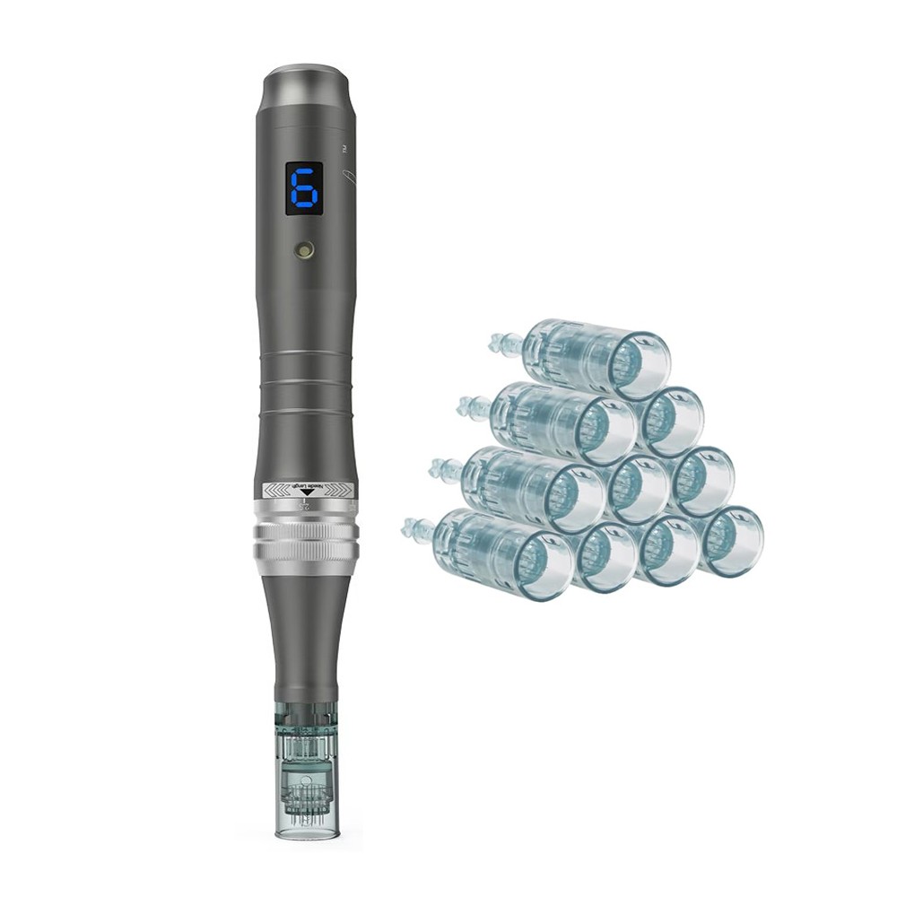 Professional Wireless Electric Microneedling – Pen with 10pcs Cartridges Kit