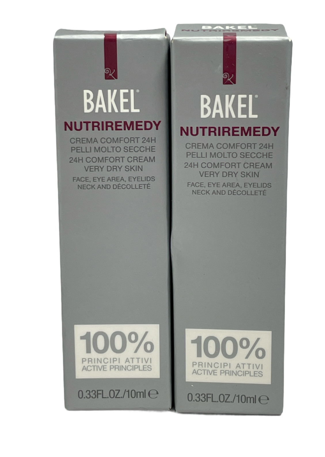 Bakel Nutriremedy 24H Comfort Cream Very Dry Skin 0.33fl.oz./10ml LOT OF 2
