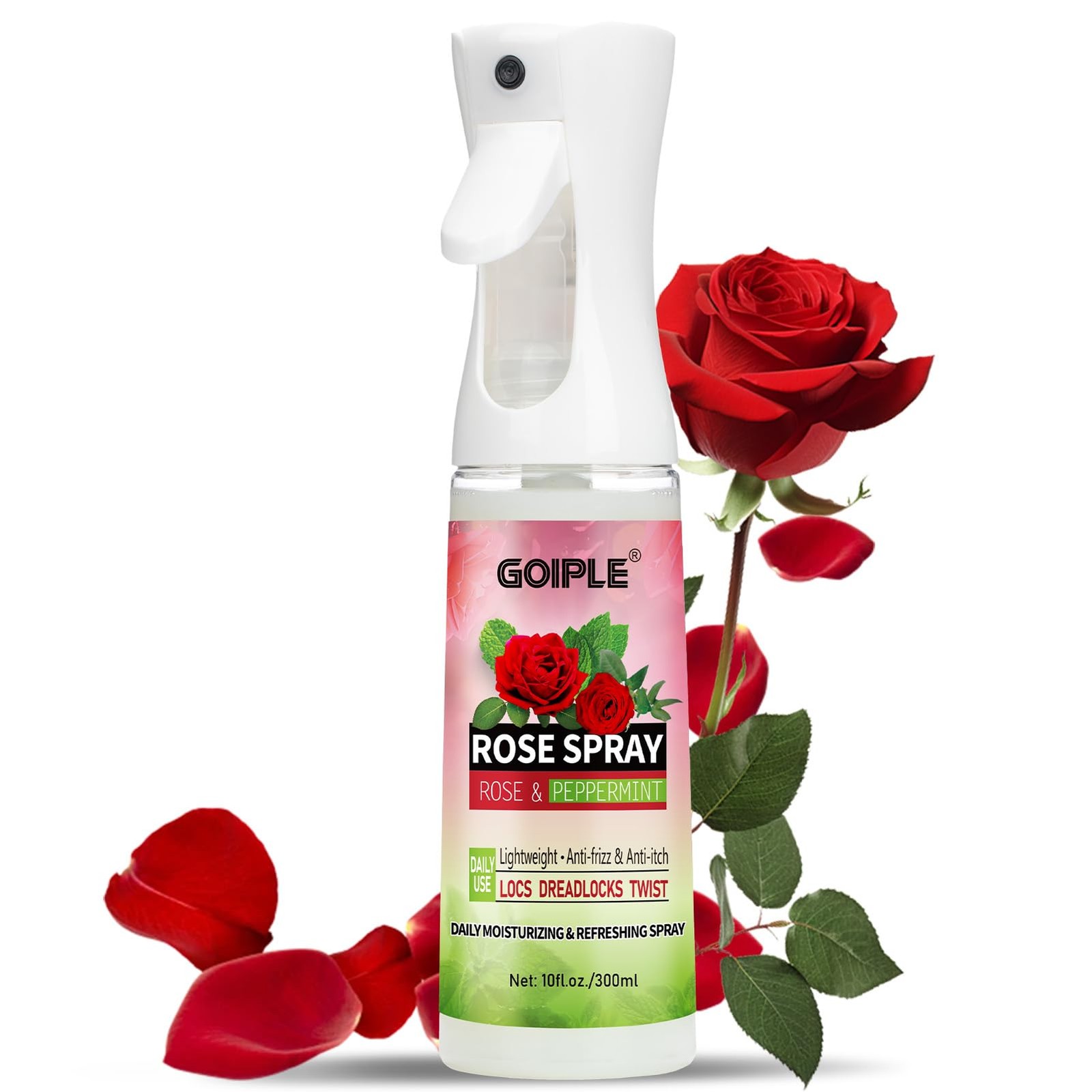 Rose Water for Hair Loc Spray 10 Fl Oz (Pack of 1), rose water spray-1pc