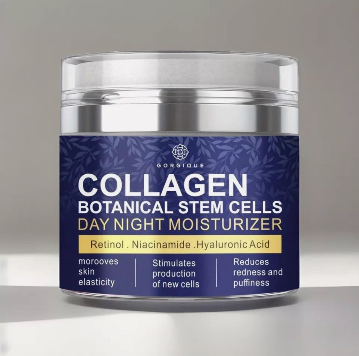 Collagen Face Cream with Airless Pump Anti-Aging Botanical Stem Cells 1.7oz