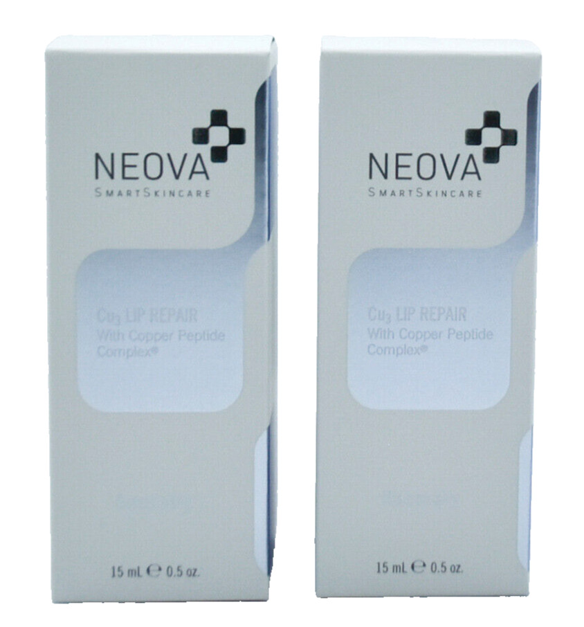 NEOVA Cu3 Lip Repair with Copper Peptide Complex 0.5 oz / 15ml *NIB* [ 2 Pack]