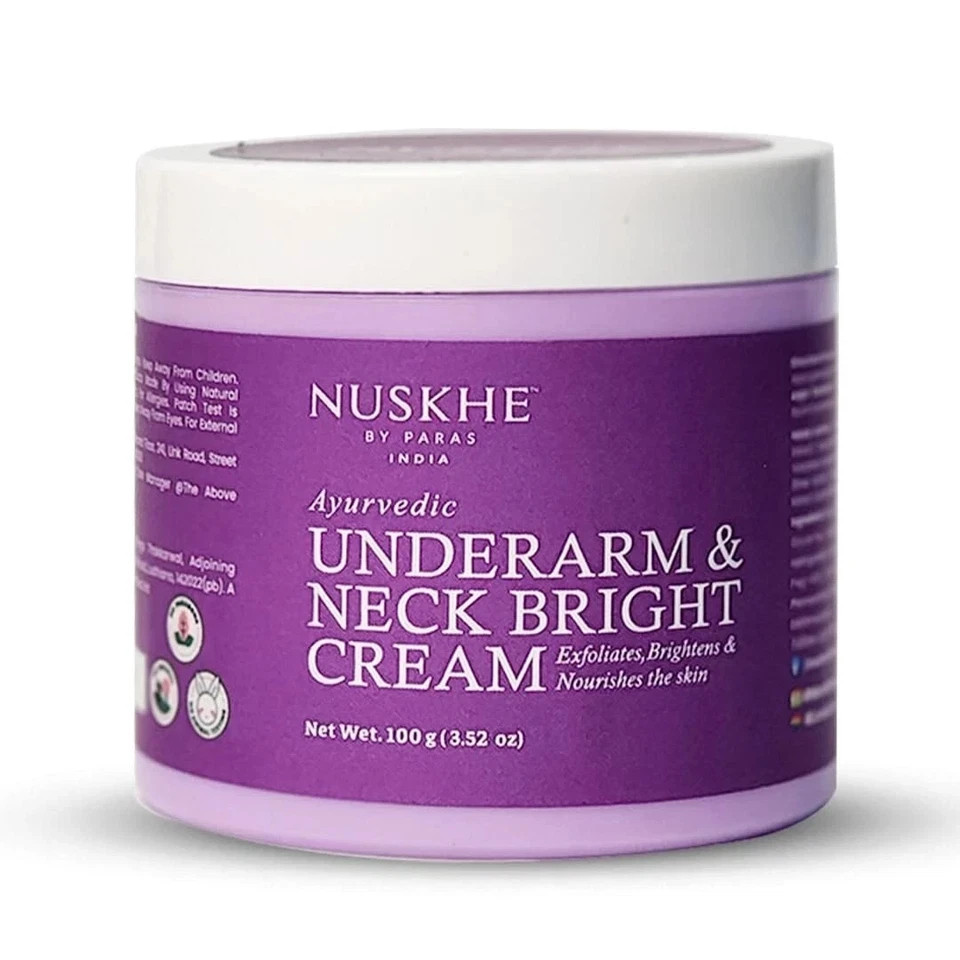 Nuskhe By Paras Underarm and Neck Bright Cream For Men & Women 100gm