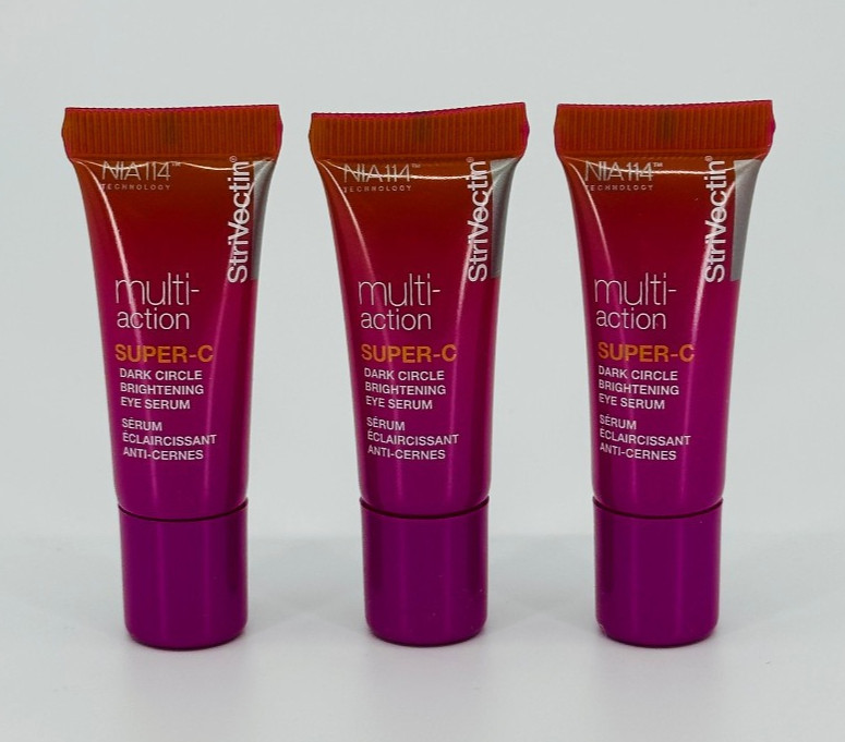 3x StriVectin Multi-Action Super-C Dark Circle Brightening Eye Serum 0.17 oz NEW