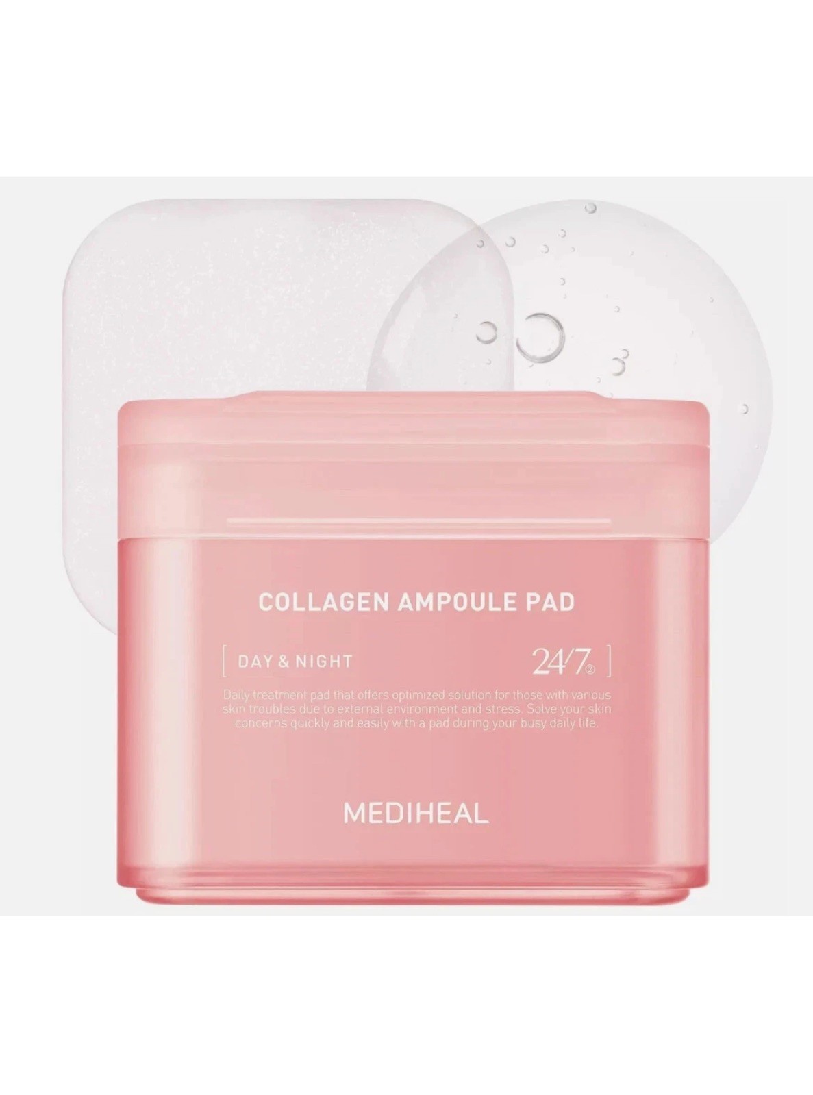 MEDIHEAL Collagen Ampoule Pad 100 + 100 count refill Total 200 탄력 콜라겐 Exp 2028