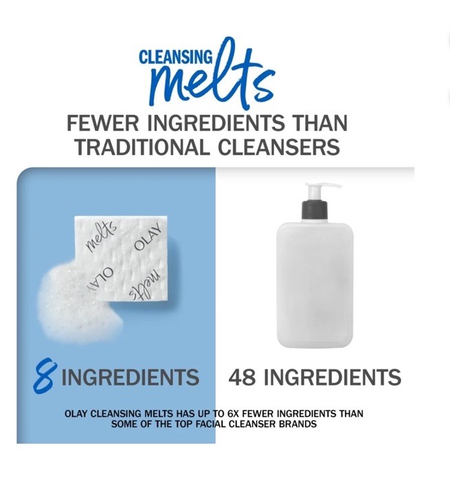NEW Olay Cleansing Melts + Retinol Water-Activated Daily Facial Cleansers 32