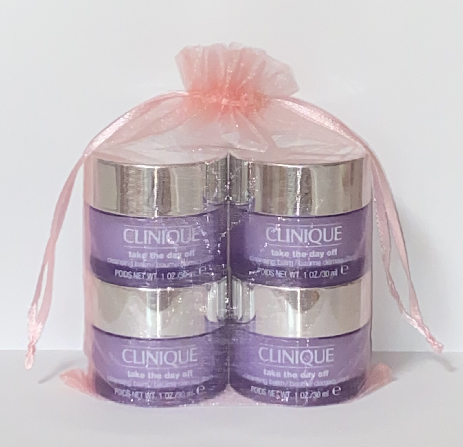 NEW CLINIQUE TAKE THE DAY OFF Face Cleansing Balm Makeup Removers 1 oz x 4