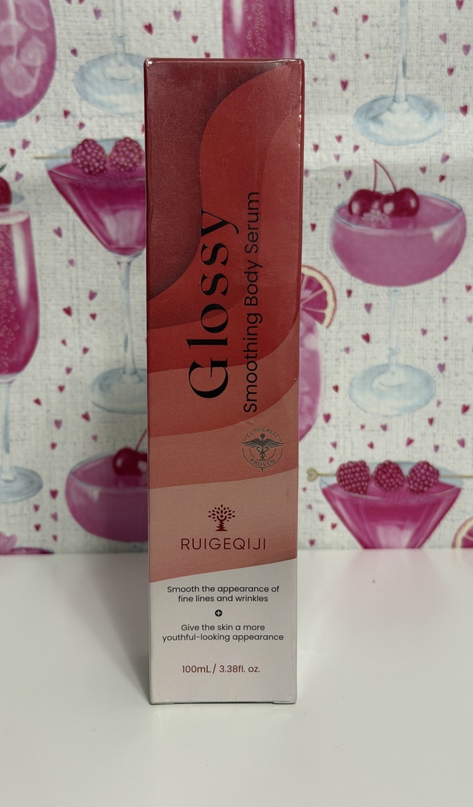 RUIGEQIJI Glossy Smoothing Body Serum for Wrinkles &Fine Lines 100mL Sealed Box!