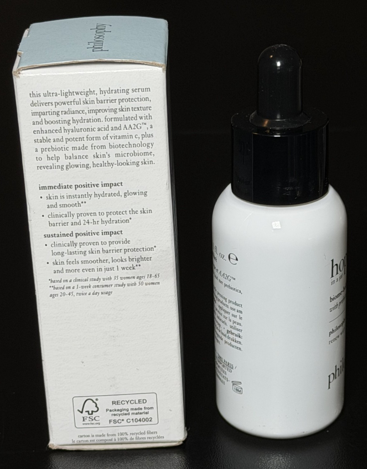 Philosophy Hope In A Jar Biome Balance Glow Serum ~ 30 ml / 1 fl oz ~ NIB NEW