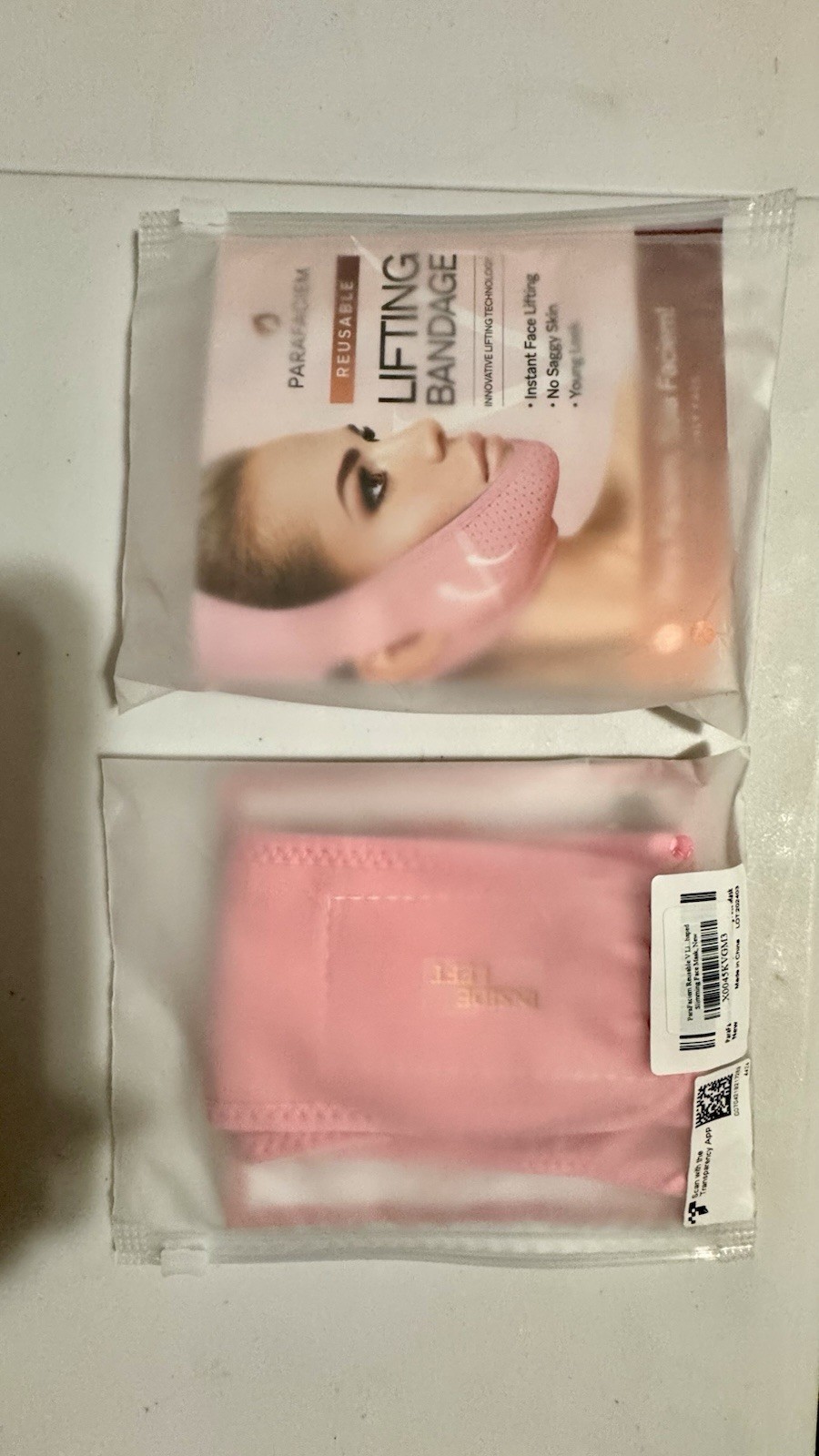 ParaFaciem Reusable V-Line Lifting Bandage for Face Chin, 2 Pieces