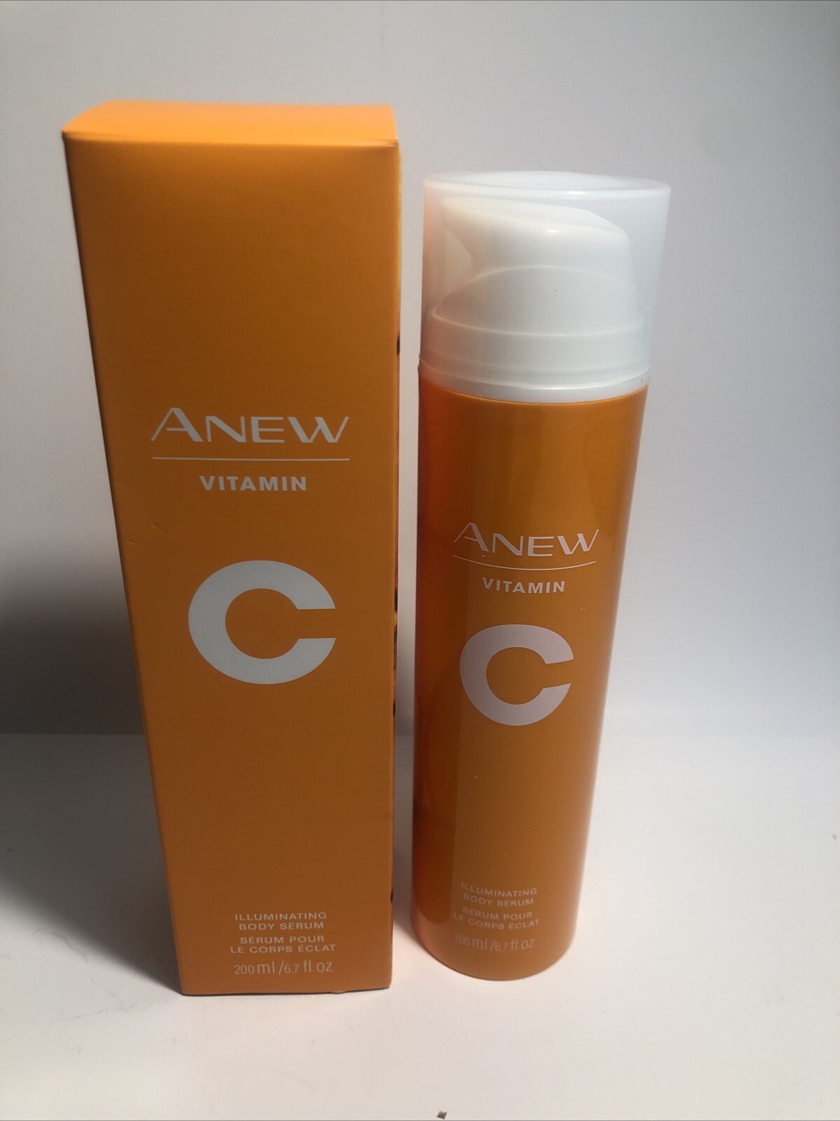 AVON ANEW VITAMIN C ILLUMINATING BODY SERUM Moisturizer, 6.7 FL OZ, NIB EXP