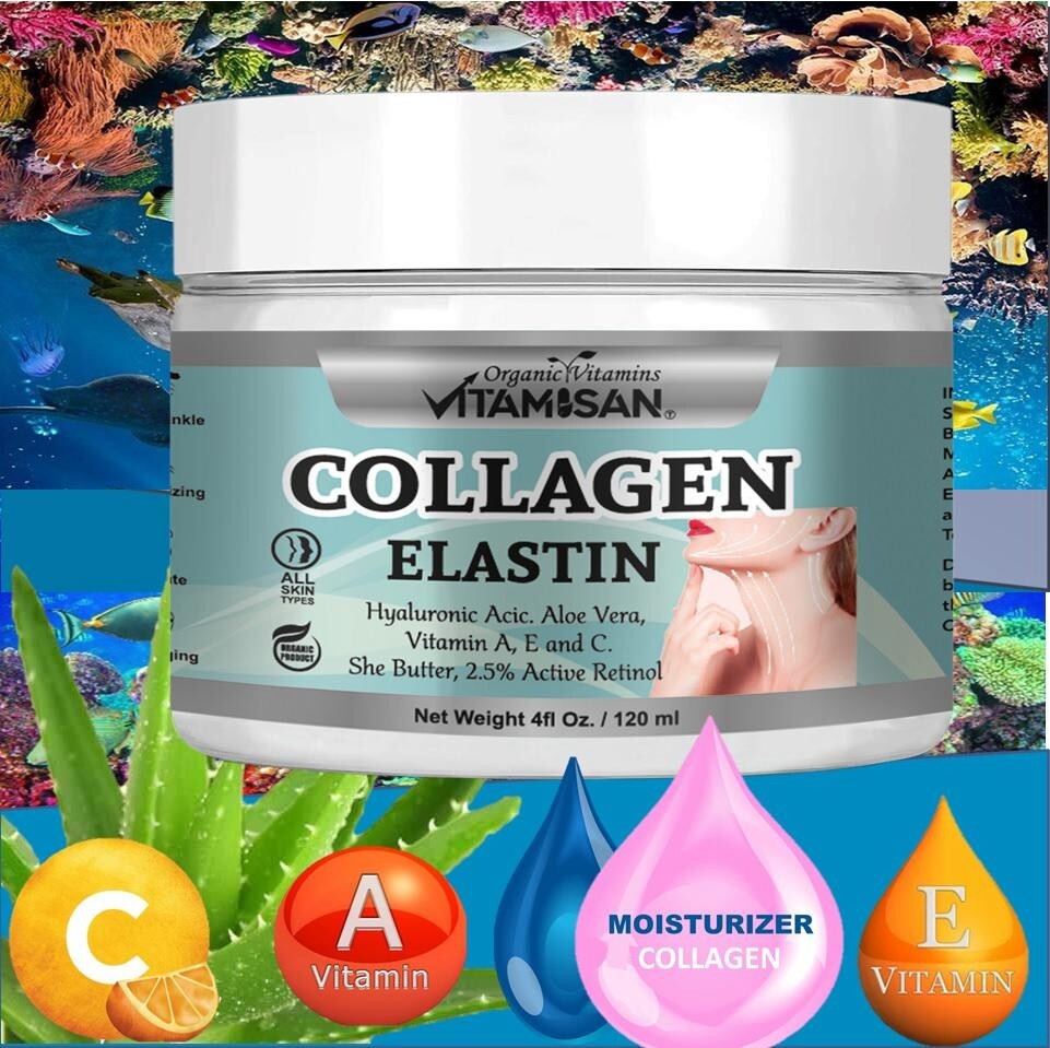 Collagen & Elastin Cream Daily Repair Face Colageno Elastina Skin Control