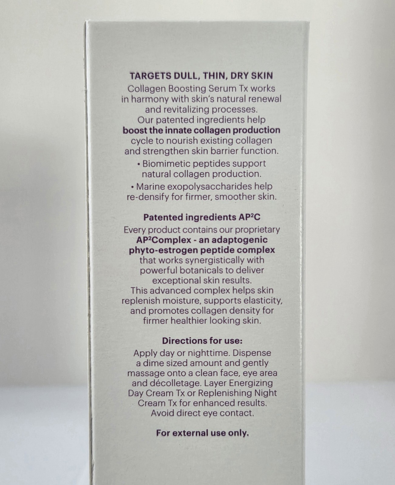 SUM OF ALL Collagen Boosting Serum Tx for Face with Vegan Peptides,Hydrating 1oz