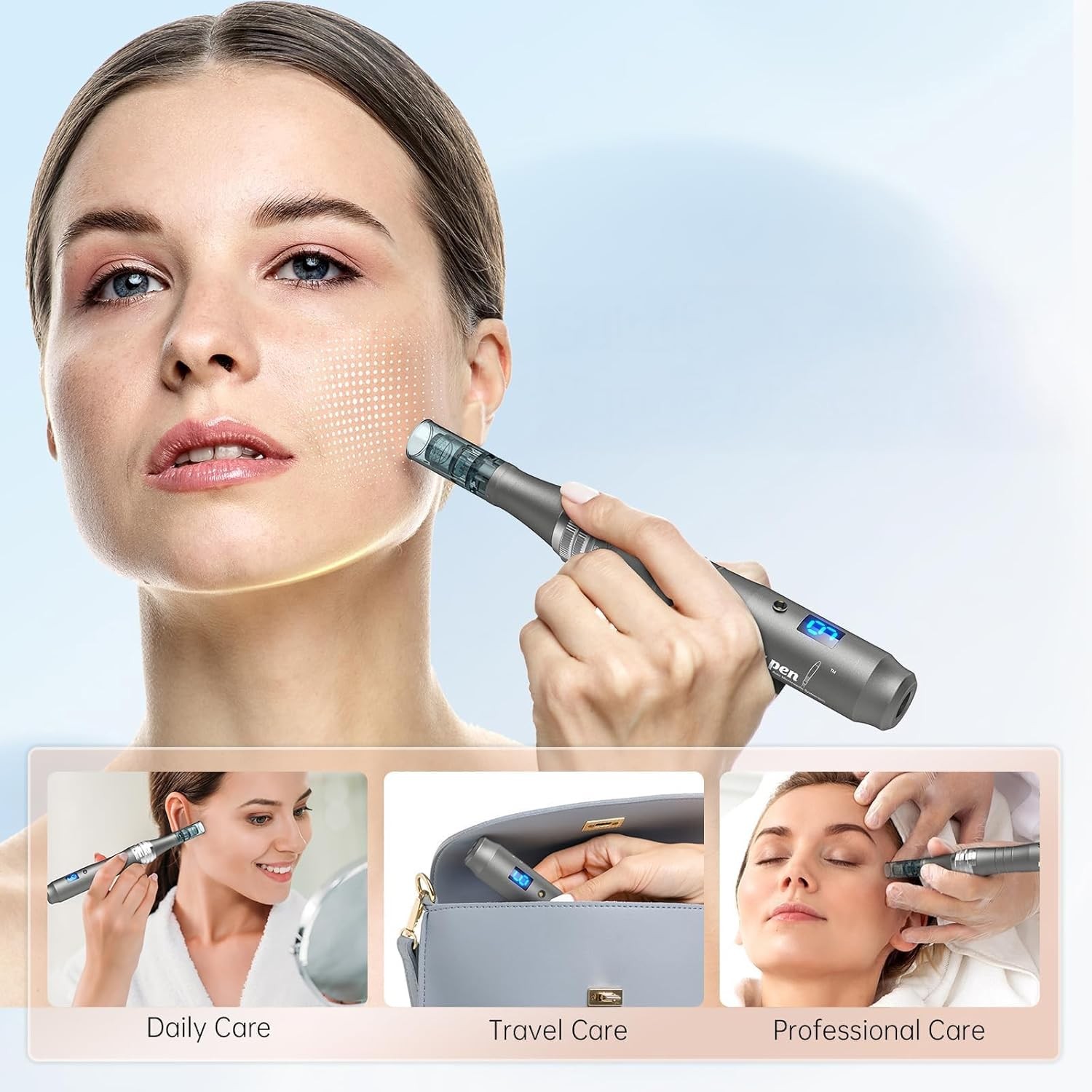 Professional Wireless Electric Microneedling – Pen with 10pcs Cartridges Kit
