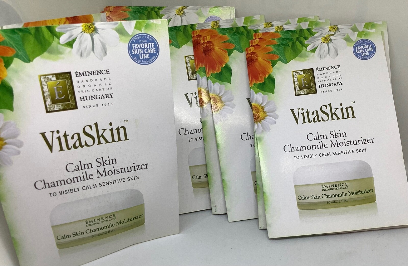12 Eminence Calm Skin Chamomile MOISTURIZER Cream Card Samples 3ml.10oz