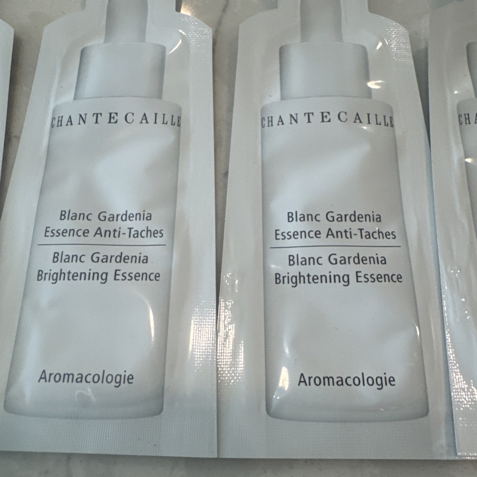 5 Chantecaille Blanc Gardenia BRIGHTENING ESSENCE samples 1.5mL / .05oz Ea RARE