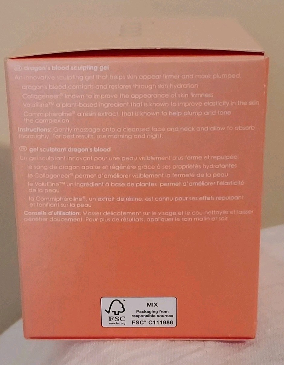 Rodial Dragons Blood Sculpting Gel Hydrate + Tone 1.7 fl oz Full Size Brand New
