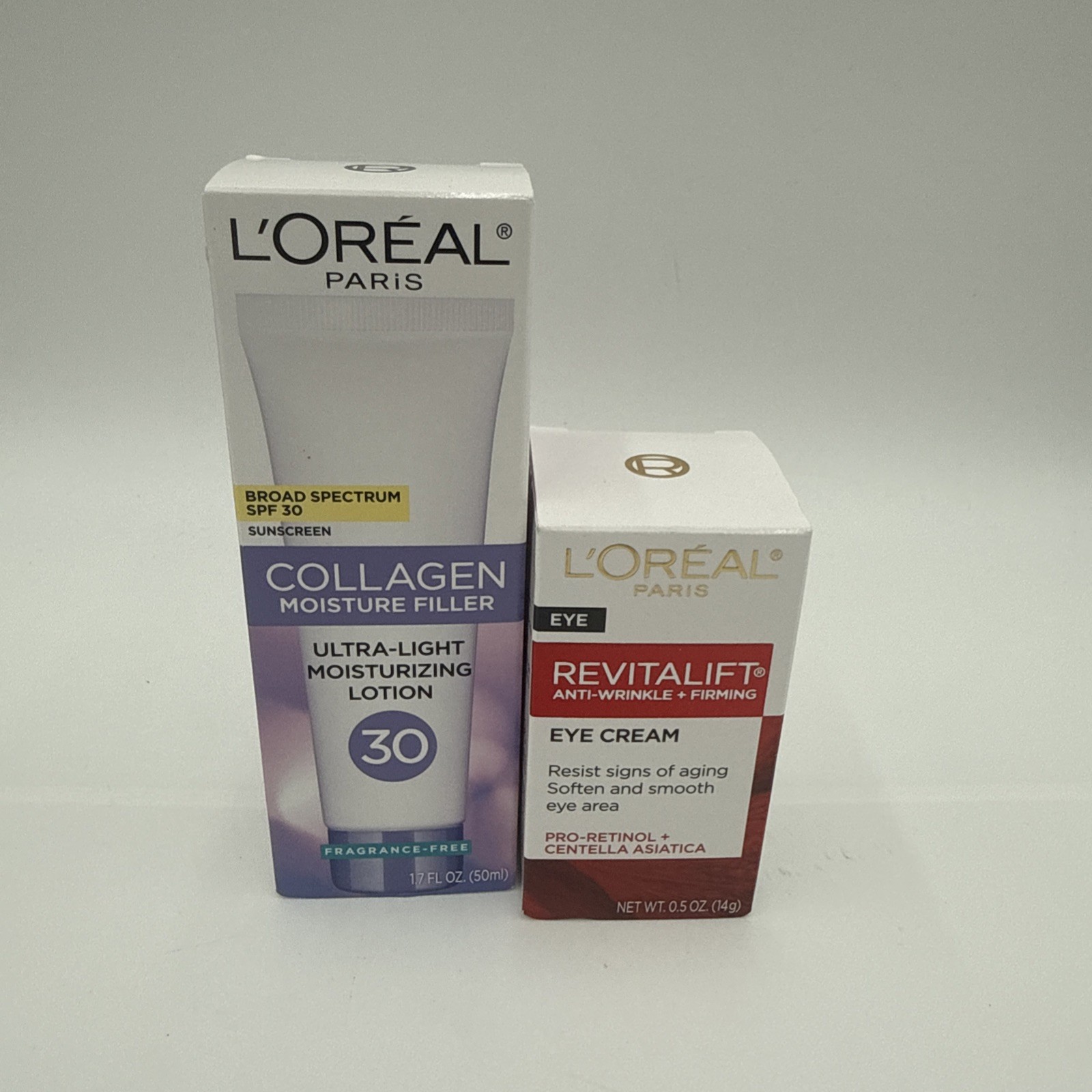 2 Pack L’Oréal Paris Revitalift Anti Wrinkle Firming Eye Cream & Moist W Spf 30