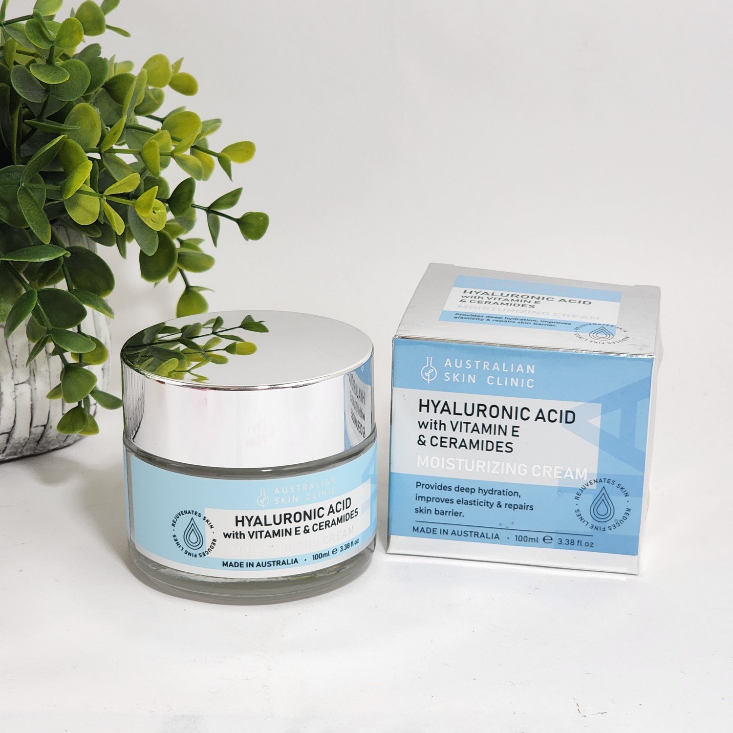 Australian Skin Clinic Hyaluronic Acid Vitamin E Ceramides Face Cream 3.38 fl oz