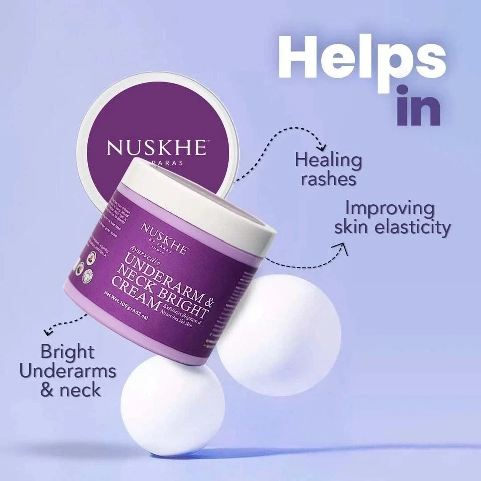 Nuskhe By Paras Underarm and Neck Bright Cream For Men & Women 100gm