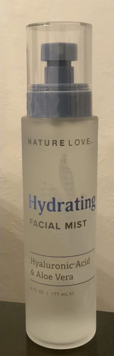 NATURE LOVE Hydrating Facial Mist W/ Hyaluronic Acid & Aloe Vera – 6 Oz. – NEW!