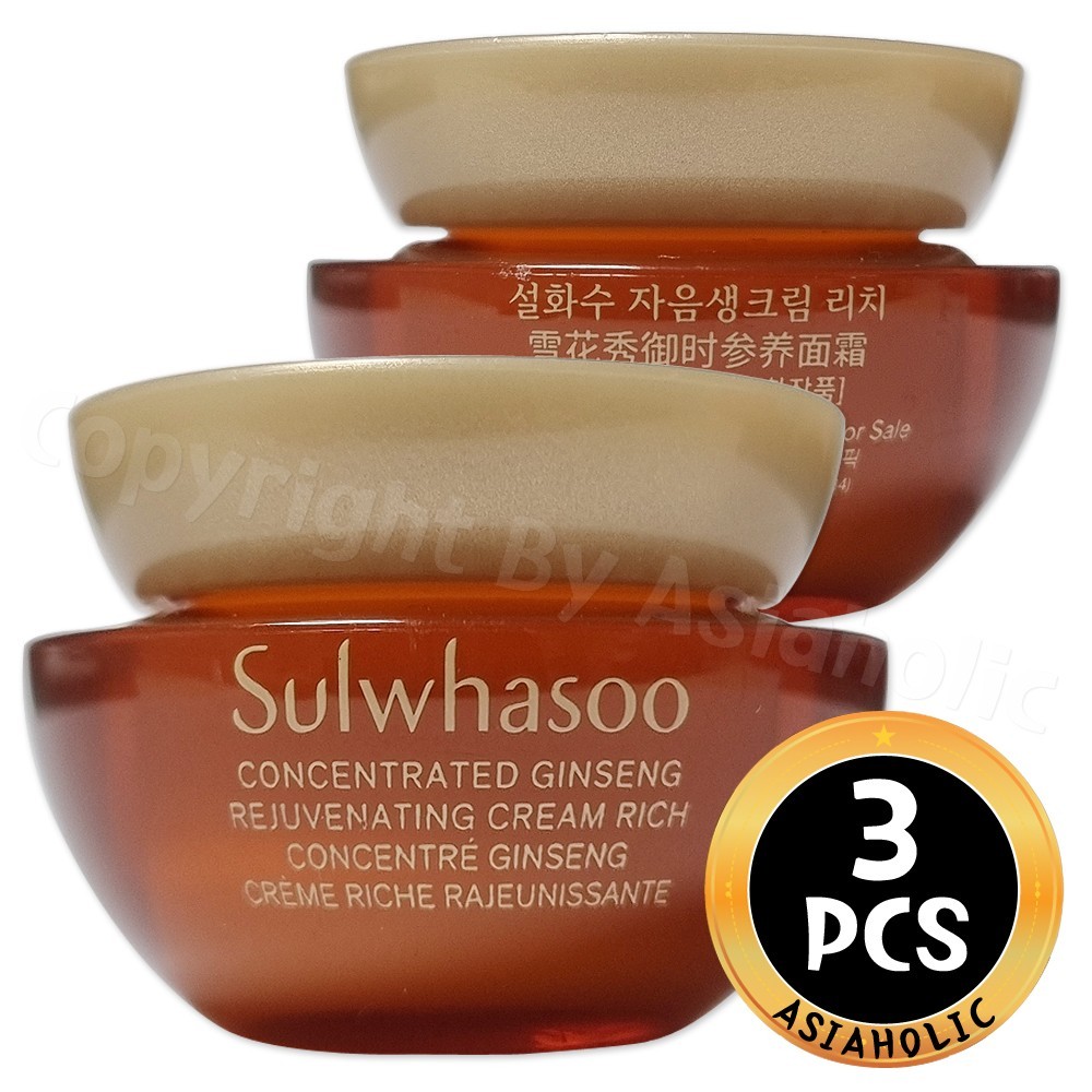 Sulwhasoo Concentrated Ginseng Rejuvenating Cream Rich 5ml x 3pcs (15ml) Newest