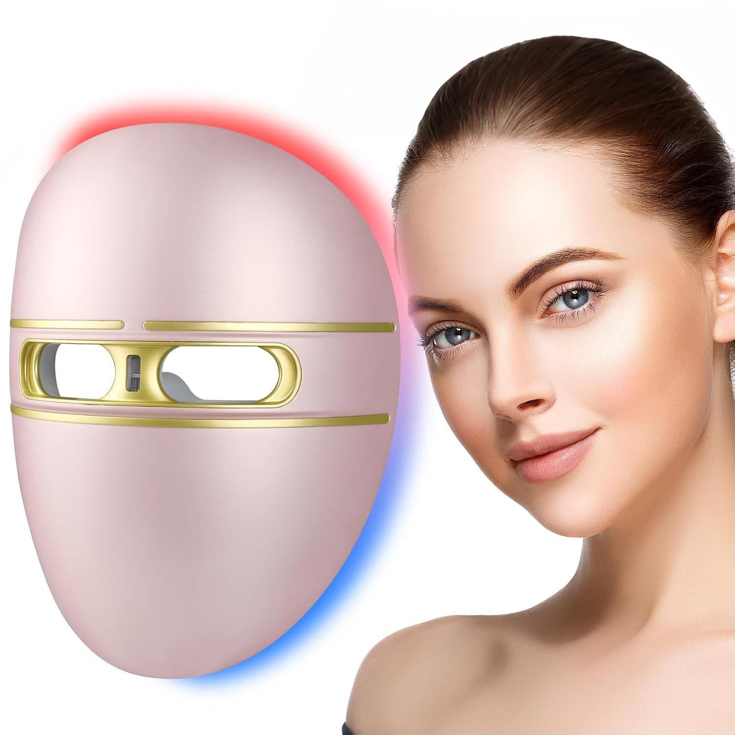 LED Light Therapy Mask FSA Red Blue Anti Aging Skin Device