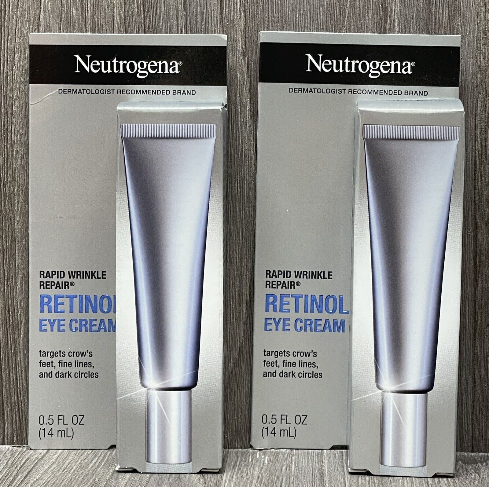 LOT OF 2 Neutrogena Wrinkle Repair Retinol Eye Cream *Sight indents 2 outta box*