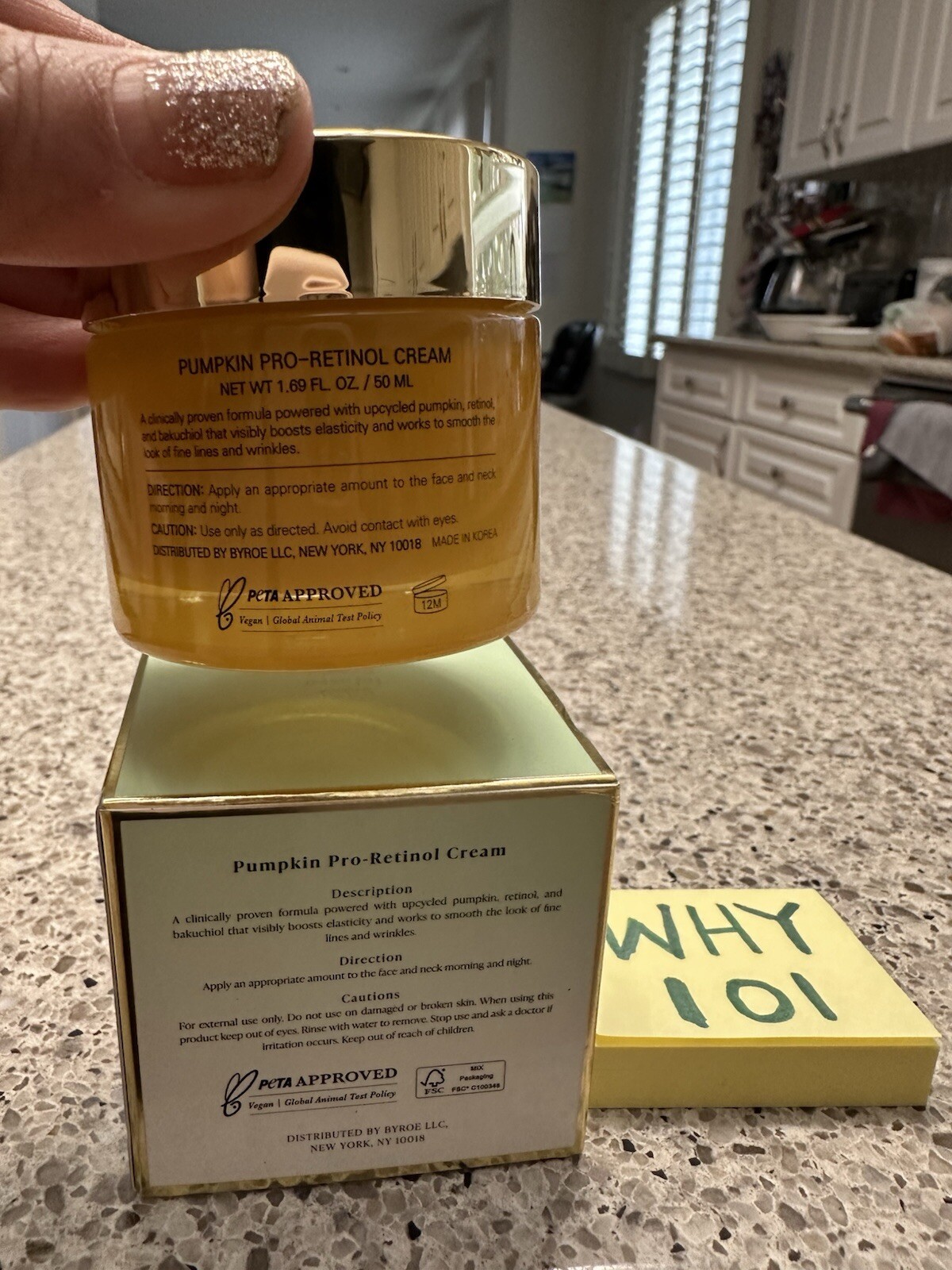 BYROE Pumpkin Pro-Retinol Cream 1.69oz/50mL FULL SZ; SEALED BOX $110