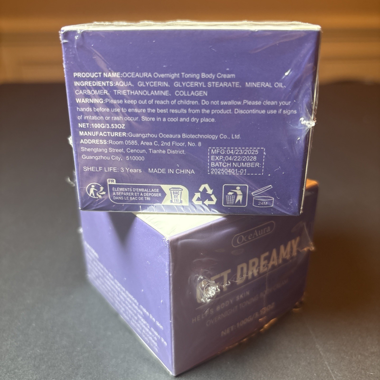 Duo Pack – OceAura Get Dreamy Overnight Toning Cream Brand New 100G Exp 4/28