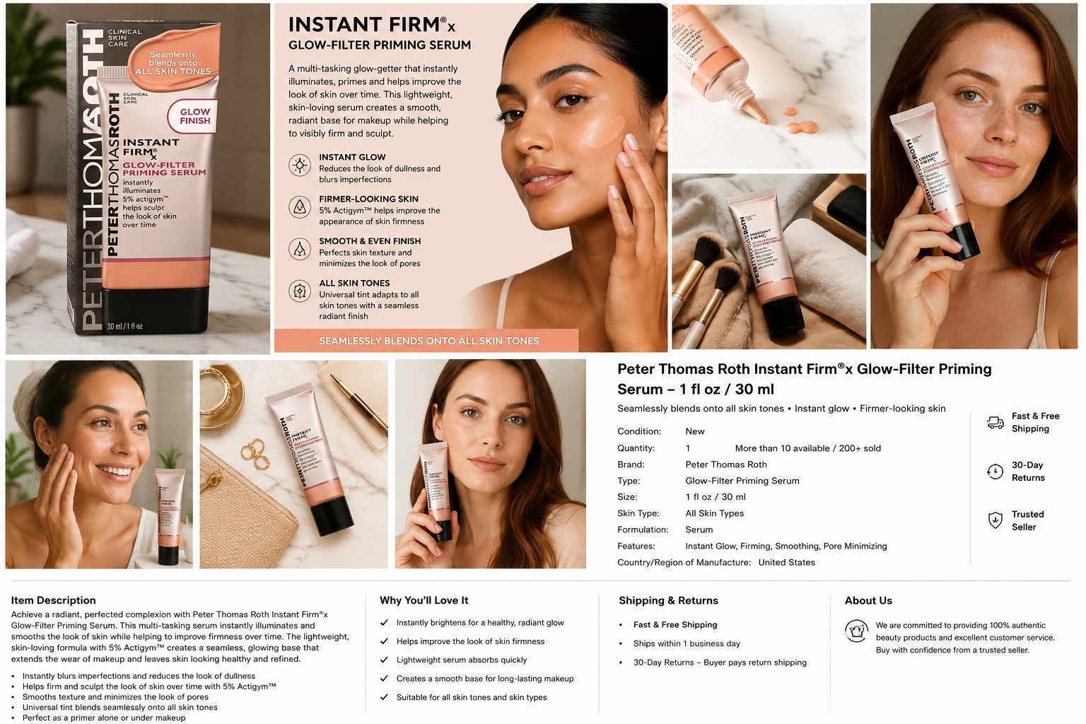 Peter Thomas Roth Instant Firm Glow-Filter Priming Serum.