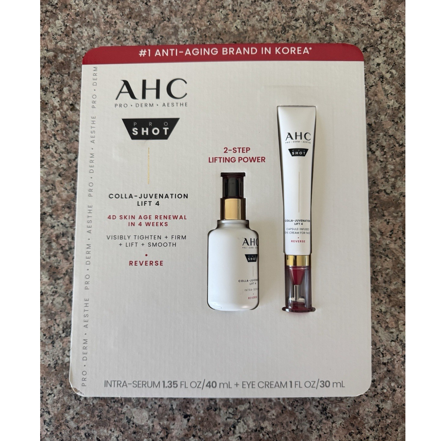 AHC Colla-Juvenation Lift 4 Intra-Serum + Eye Cream Set 1.35oz/1oz