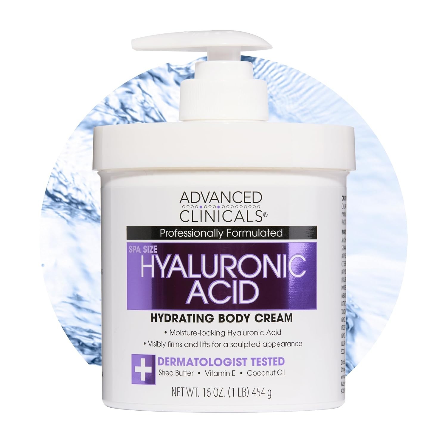 Hyaluronic Acid Body Cream – Vitamin E Moisturizer for Dry Skin 16oz