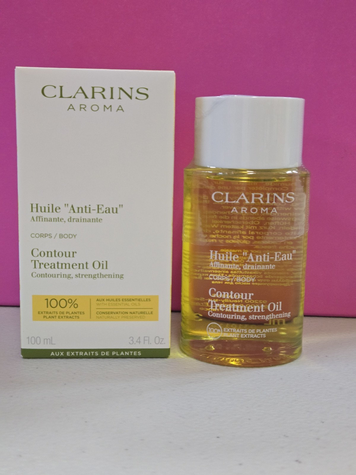 Clarins Contour Body Firming And Toning Treatment Oil 3.4 Oz Brand New With Box