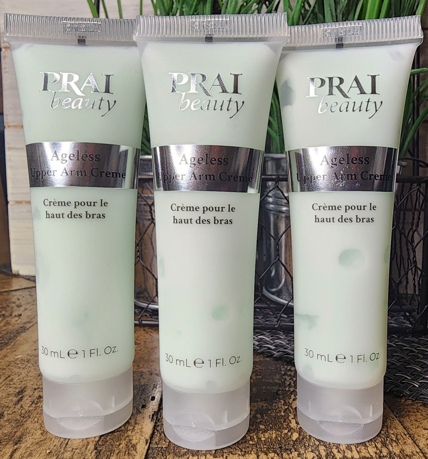 3x Prai Beauty Ageless Upper Arm Creme Travel Size 1 Fl Oz Each *SEALED*