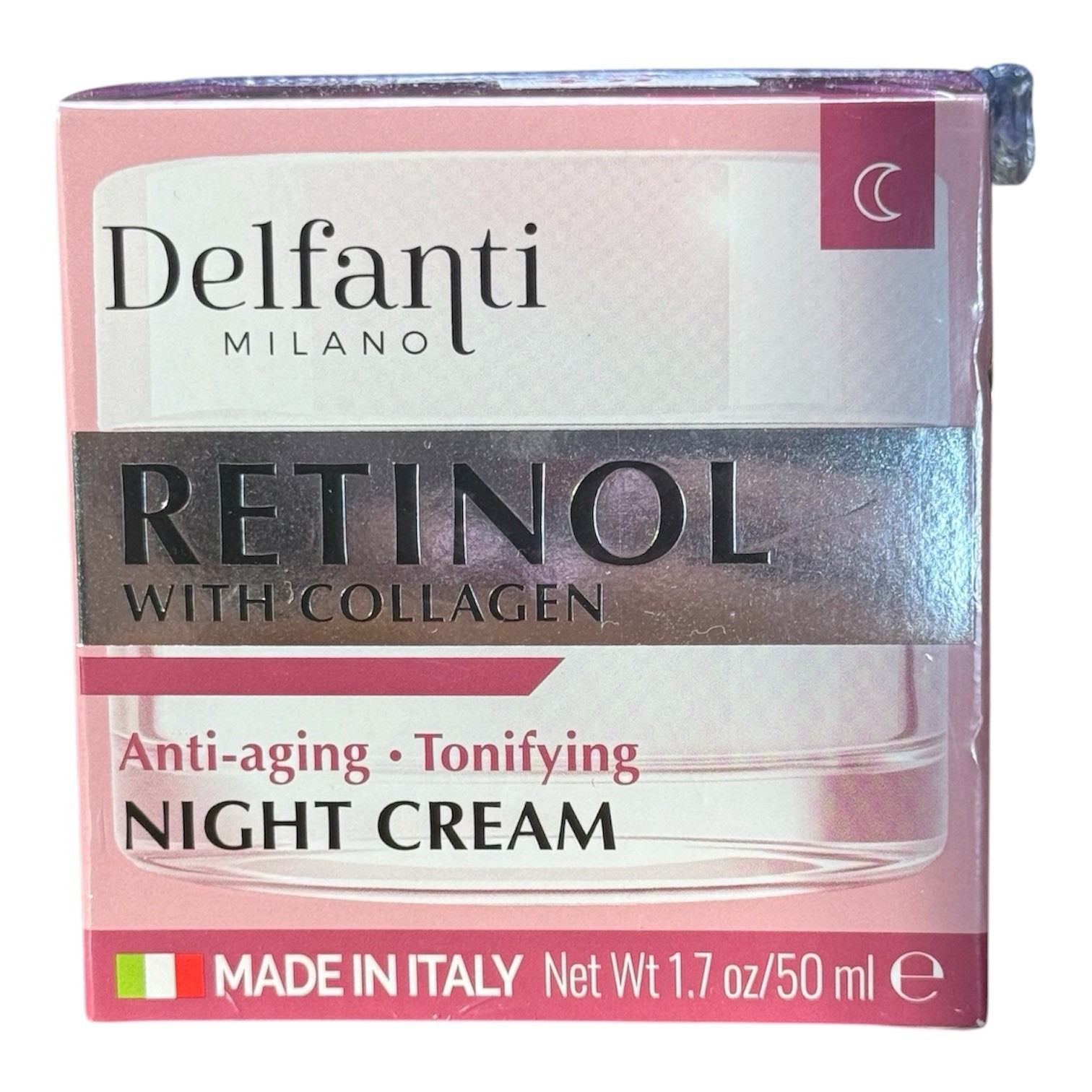 Delfanti Milano Retinol Night Cream Anti Aging Collagen 1.7oz New