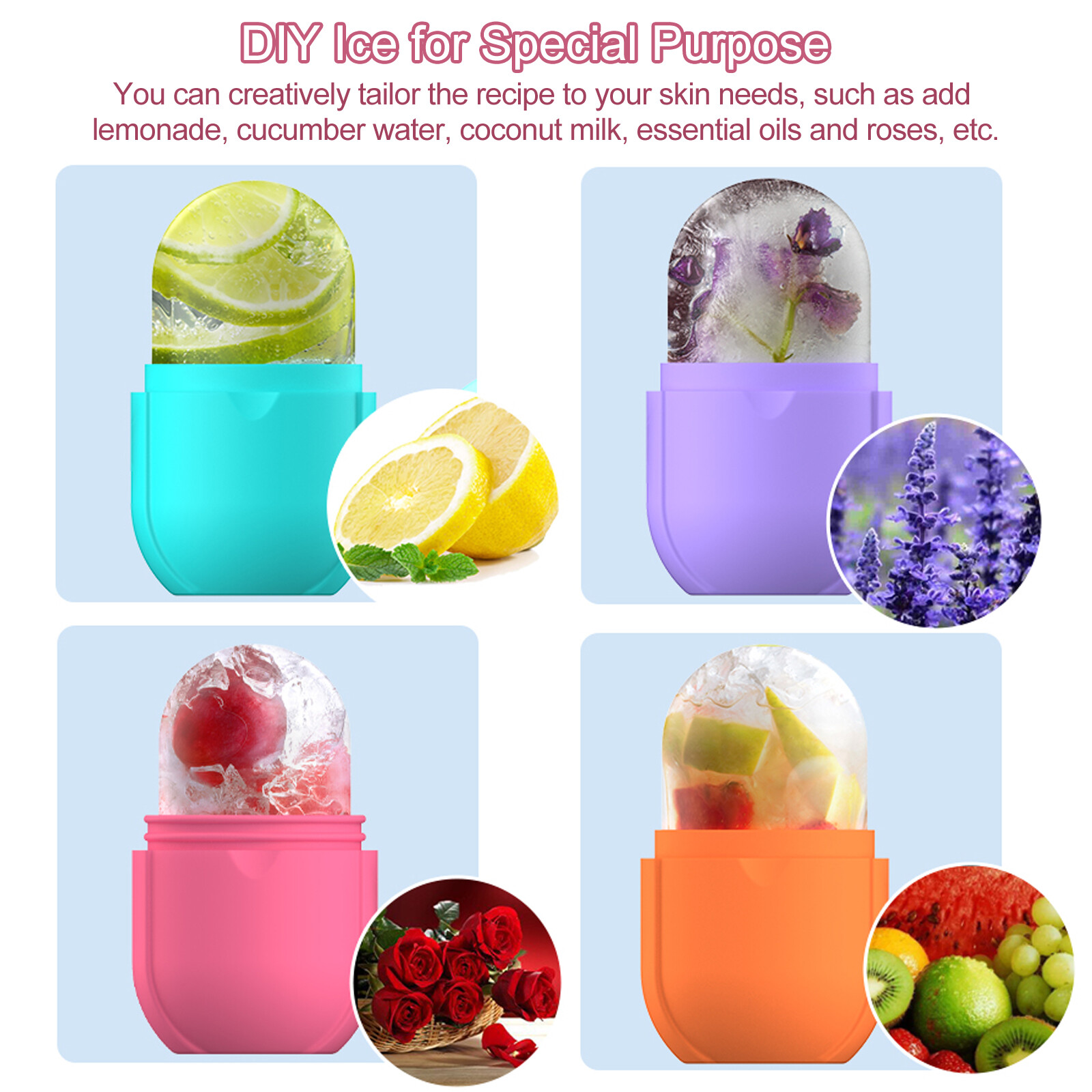 Ice Roller Mold Holder for Face Eyes Reusable Face Ice Roller Mould R8L2