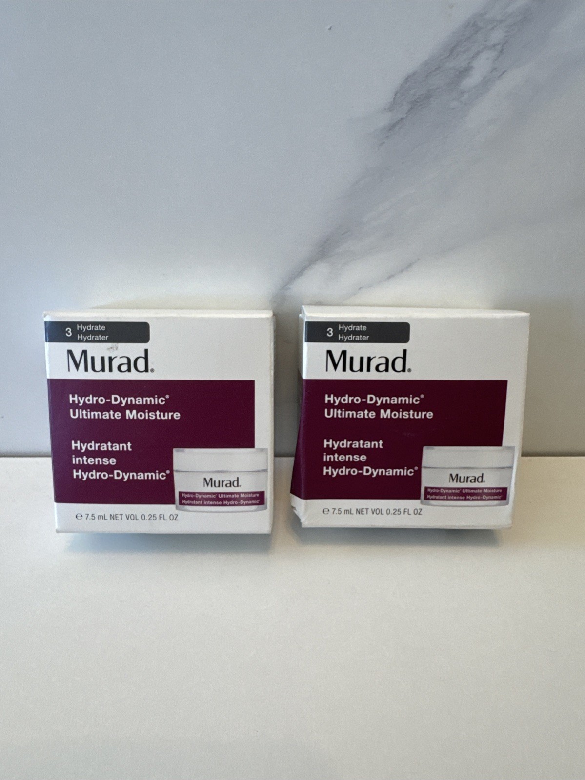 Murad Hydro-Dynamic Ultimate Moisture 7.5ml/0.25fl.oz. New With Boxes LOT OF 2