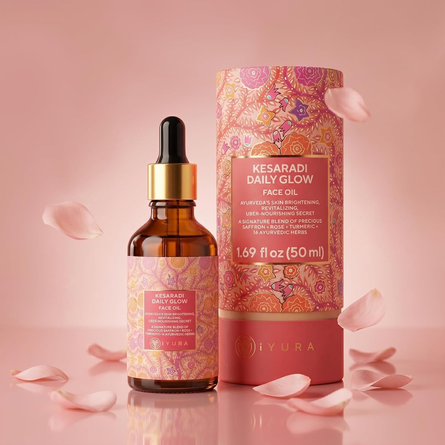 Ayurvedic Face Oil with Saffron & Rose – 1.69 fl oz