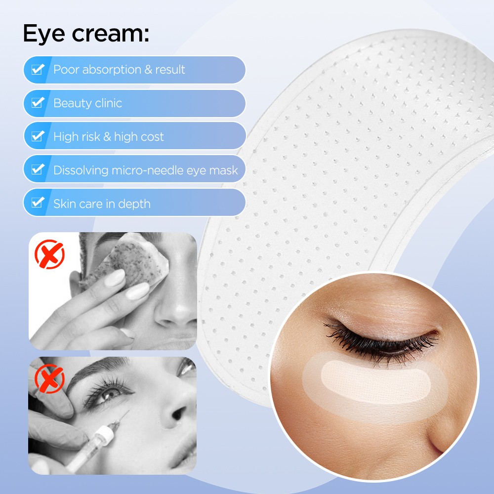 Hyaluronic Acid Micro-needle Eye Patch Anti-aging Wrinkle Fine Line Removal Mask