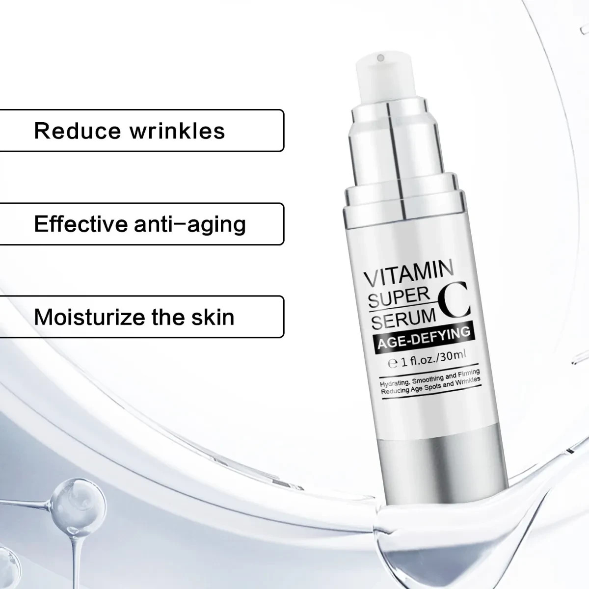 Vitamin C Serum for Face with Niacinamide & Hyaluronic Acid – Anti-Aging 30 ml